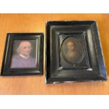 19th century framed portrait on tin of woman, and oil on panel, Ireland’s first Papal Nuncio 1641 {