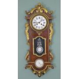 19th C. French mahogany ormolu mounted wall clock. {85 cm H x 34 cm W}