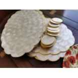 Two Shannonbridge Pottery wall plates, one Royal Doulton wall plate { 28cm Dia } and a collection of