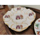 Gorham Butterfly Menagerie ceramic cake stand { 25cm H } and a Alcobaco Portuguese gilded ceramic