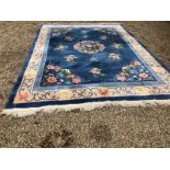 Vintage Chinese wool carpet { 390cm L X 270cm W }.