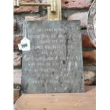 Brass memorial plaque - In Loving Memory Isolene Beatrice Walmesley Daughter of James Walmesley .