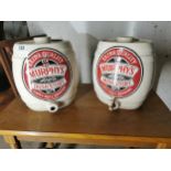 Two Murphy's Irish Stout ceramic dispensers { 32cm H X 27cm W }.