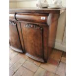 Pair of William IV mahogany sideboard pedestals the single drawer over a panelled door. { 80cm H X