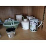 Misc lot of sixteen pieces - cups and saucers, bowls cruet set etc.