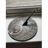 Modern metal sundial { 30cm Dia }.