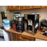 Selection of Household equipment - Two Coffee Machines with grinders, Casserole dish, Cheese board