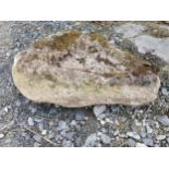 19th. C. granite spud stone { 16cm H X 50cm W X 38cm D }