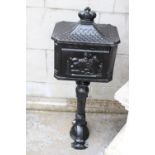 Cast iron Post Box {100 cm H x 36 cm W x 30 cm D}.