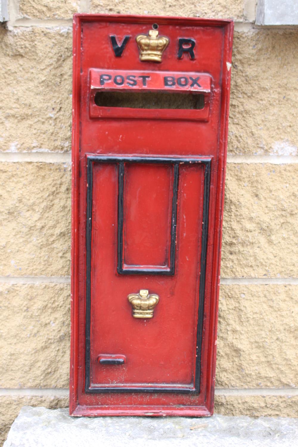 Resin Post Box front. {69 cm H x 26 cm W x 6 cm D}.