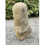 19th C. sandstone kick stone. {70 cm H x 30 cm W x 25 cm D}.