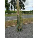 Wrought iron tiered planter {130 cm H x 70 cm Dia.}.