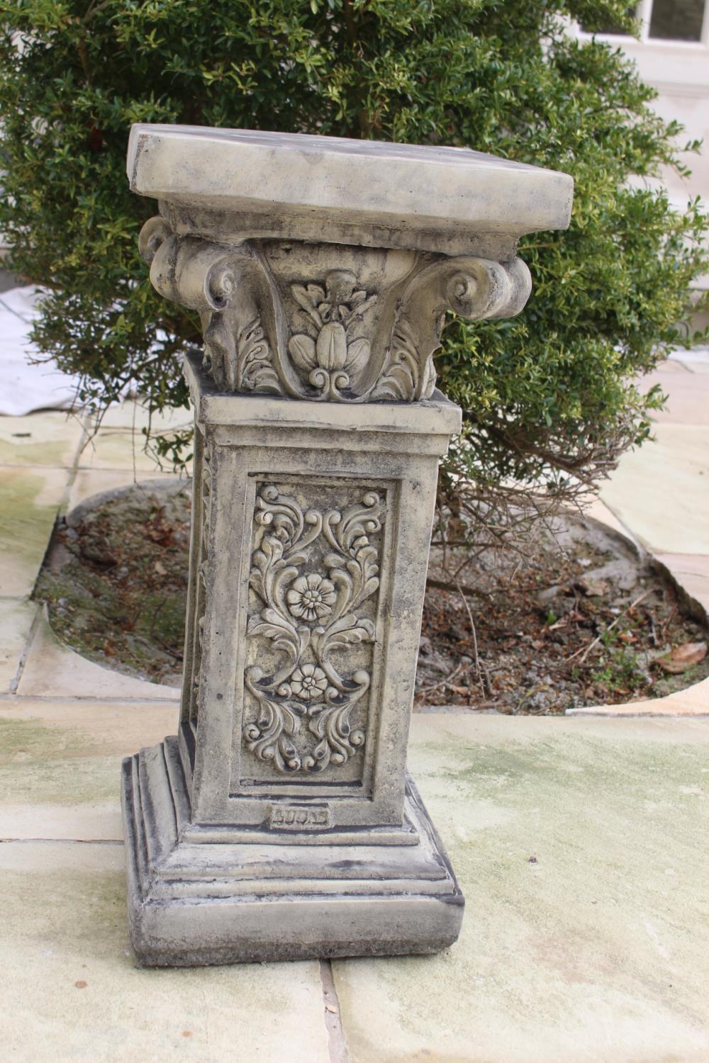 Composition plinth in the Rococo style. [64 cm H x 30 cm W x 30 cm D}.