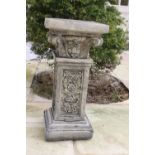 Composition plinth in the Rococo style. [64 cm H x 30 cm W x 30 cm D}.