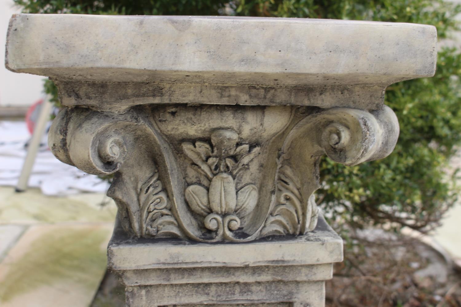 Composition plinth in the Rococo style. [64 cm H x 30 cm W x 30 cm D}. - Image 2 of 2