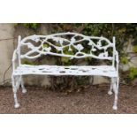Cast iron bramble design garden bench. {88 cm H x 120 cm W x 50 cm D}