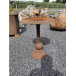 Cast iron bird bath on decorative column {78 cm H x 48 cm Dia.}.