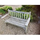 Teak garden bench