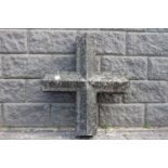 Cast stone Cross { 90cm H X 78cm W X 20cm D }.