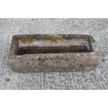 Rectangle stone trough {18 cm H x 74 cm W x 30 cm D}