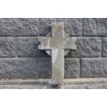 Cast stone Celtic Cross { 66cm H X 76cm W X 10cm D }.