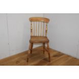 Spindle back kitchen chair {84 cm H x 64 cm W x 48 cm D}.