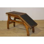 Shoe shop foot stool {37 cm H x 25 cm W x 60 cm D}.