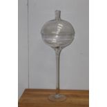 Tall glass lidded bonbon jar {80 cm H x 30 cm Dia}