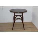 Bentwood side table {75 cm H x 70 cm Dia.}.