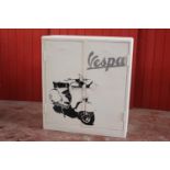 Metal Hilners Vespa industrial cabinet {101 cm H x 90 cm W x 45 cm D}.