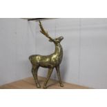 Mosaic gold and black glass model of a stag { 217cm H X 117cm W X 80cm D }.