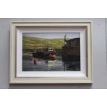 K Glasgow Harbour scene {48 cm H x 63 cm W x 5 cm D}.