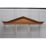 Mahogany pediment {190 cm H x 37 cm H x 33 cm D}