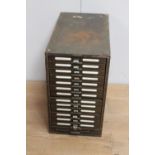 Fourteen drawer filing cabinet {62 cm H x 35 cm W x 61 cm D}