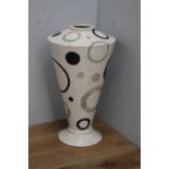 Decorative resin marble affect vase {75 cm H x 42 cm Dia.}.