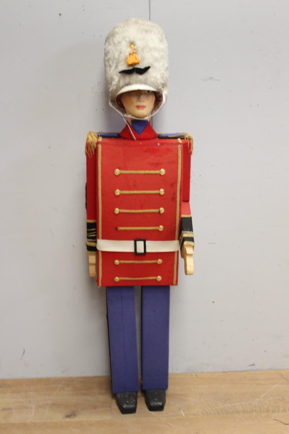 Large model of a toy soldier { 160cm H X 42cm W X 30cm D }.