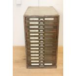 Fourteen drawer filing cabinet {62 cm H x 35 cm W x 61 cm D}