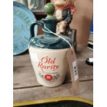1970's Old Rarity 12 Year Old Whiskey earthenware advertising flagon. {22 cm H x 12 cm Diam}.