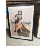Ross's Belfast ginger ale framed pictorial advertising print {74 cm H x 54 cm W}