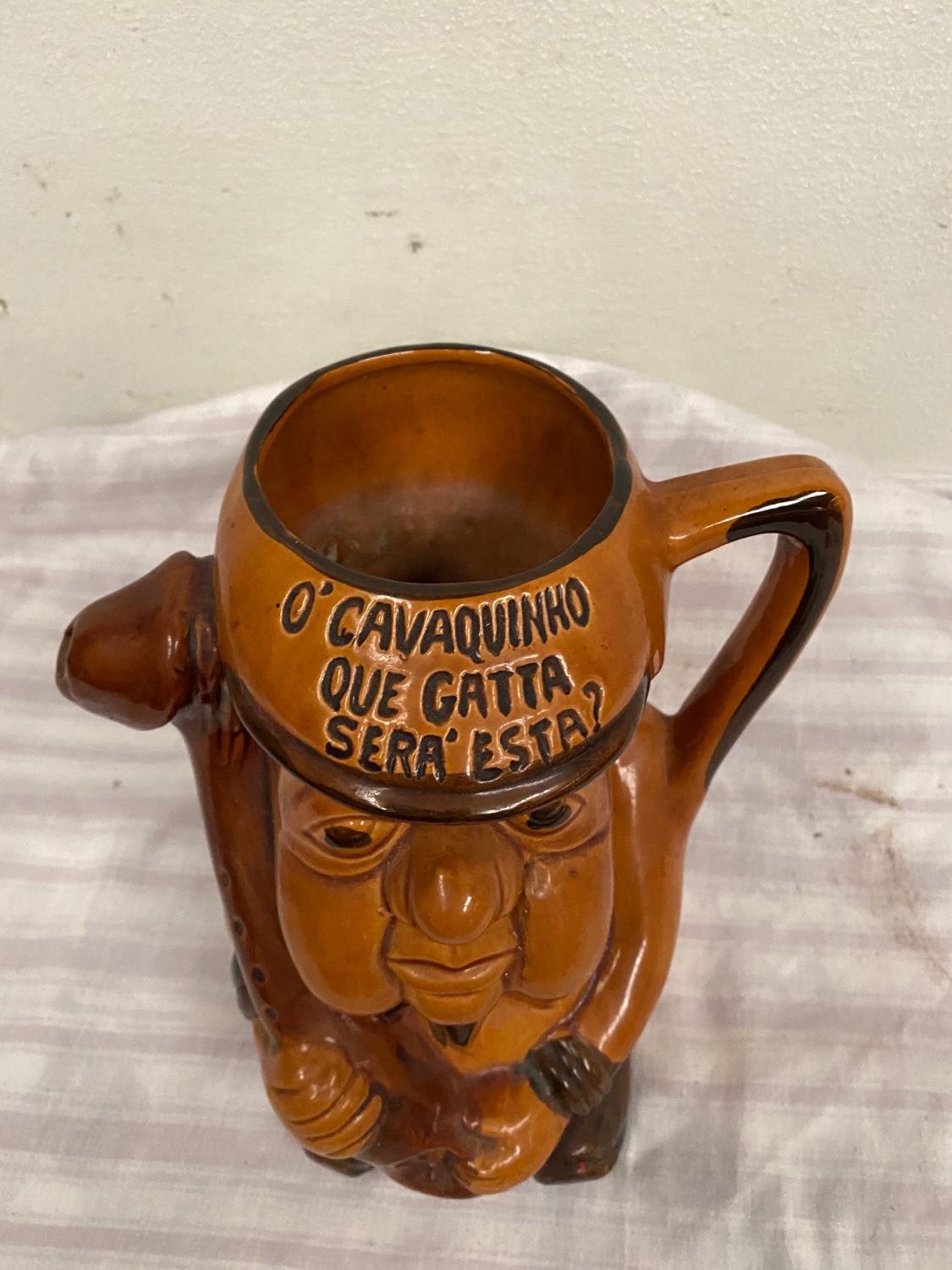 Unusual Spanish ceramic jug. - Image 2 of 4