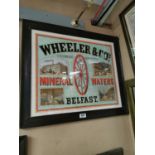Wheeler & Co's Mineral Waters Belfast framed advertising print {67 cm H x 79 cm W}