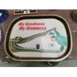 My Goodness My Guinness tin plate advertising drinks tray {31 cm H x 41 cm W}.