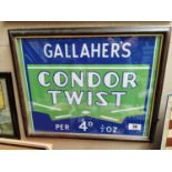 Gallagher's Condor Twist framed advertising print. { 42cmH X 52cmW }.