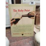 The Ruby Pint - Guinness is Good For You advertising show card {32 cm H x 22 cm W}.