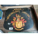 Early 20th C. hand painted Stephenson House crest.