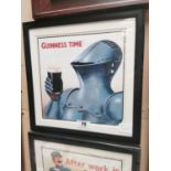 Guinness time framed advertising print {38 cm H x 38 cm W}.