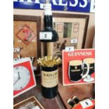 Unusual Black and White Scotch Whiskey advertising cigarette dispenser and lighter {29 cm H x 8 cm