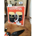 Perspex Guinness advertising shelf sign {19 cm H x 19 cm W}.