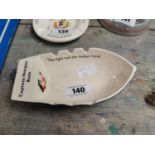 Captain Morgan Rum wade pottery advertising ashtray in the form of a boat {5 cm H x 19 cm W x 10
