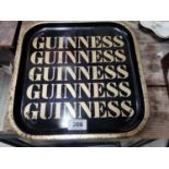 Guinness tin plate advertising drinks tray {34 cm H x 34 cm W}.